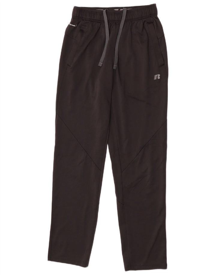 Pantaloni de trening pentru bărbați Russell Athletic, poliester negru mic