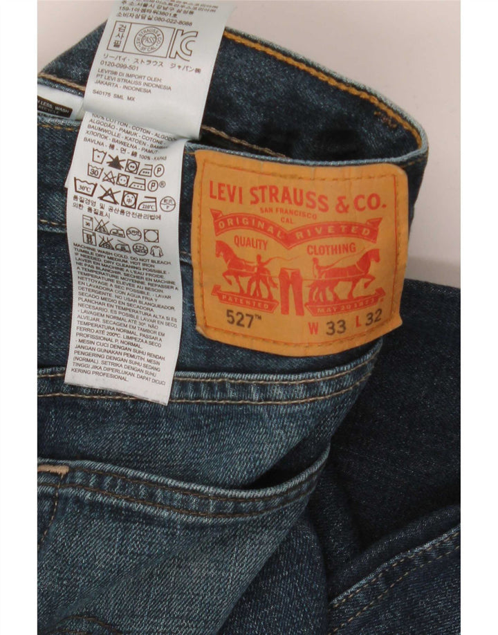 Blugi pentru bărbați Levi's 527 Bootcut W33 L32 Bumbac albastru