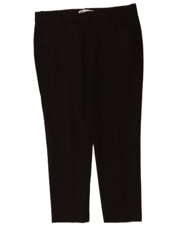 Pantaloni chino slim pentru femei ZARA EU 42 Large W32 L27 Bumbac negru