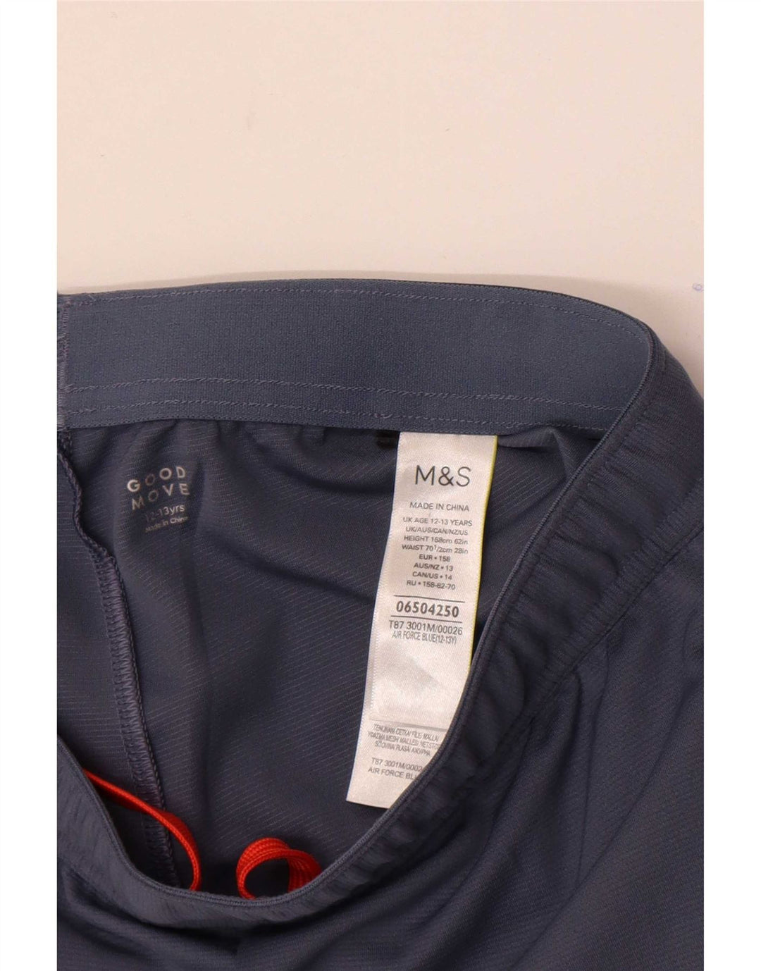 Pantaloni scurți sport Marks & Spencer pentru băieți 12-13 ani poliester bleumarin