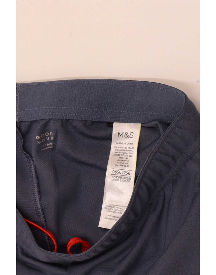 Pantaloni scurți sport Marks & Spencer pentru băieți 12-13 ani poliester bleumarin