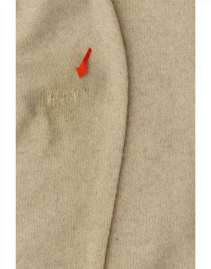 MARLBORO CLASSICS Mens V-Neck Jumper Sweater XL Beige Wool Vintage Marlboro Classics and Second-Hand Marlboro Classics from Messina Hembry 