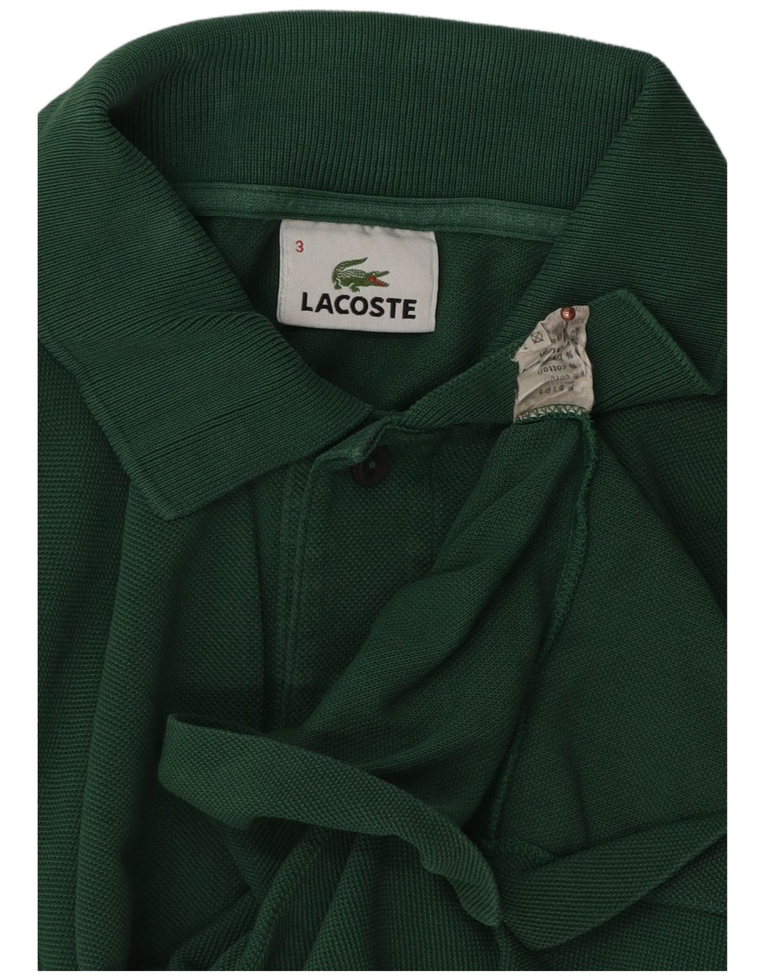 Tricou polo pentru bărbați Lacoste Mărimea 3 Bumbac verde mic