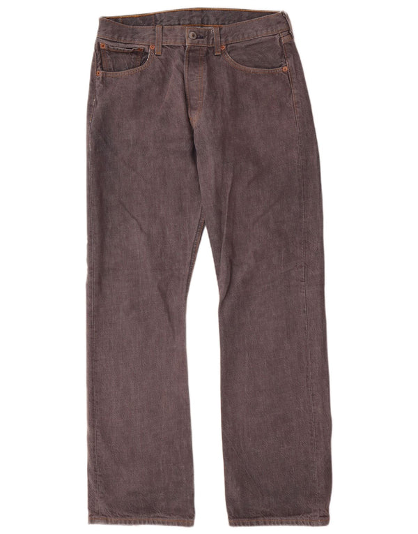 Blugi 501 drepti pentru bărbați Levi's W32 L32 bumbac gri