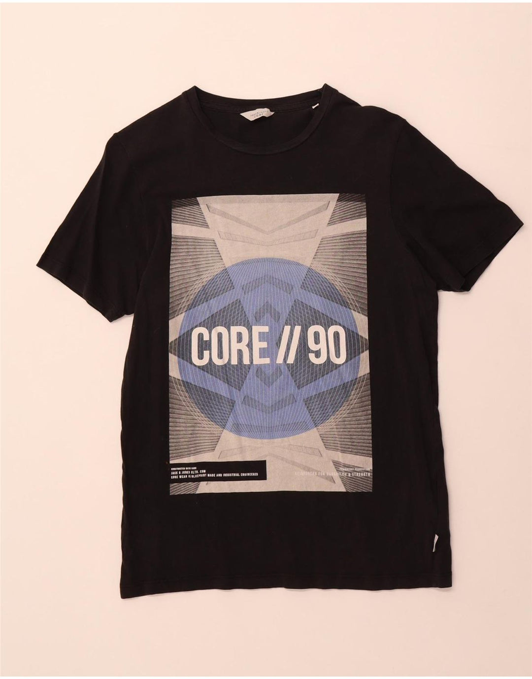 Tricou grafic Jack & Jones pentru bărbați Top mic bumbac negru