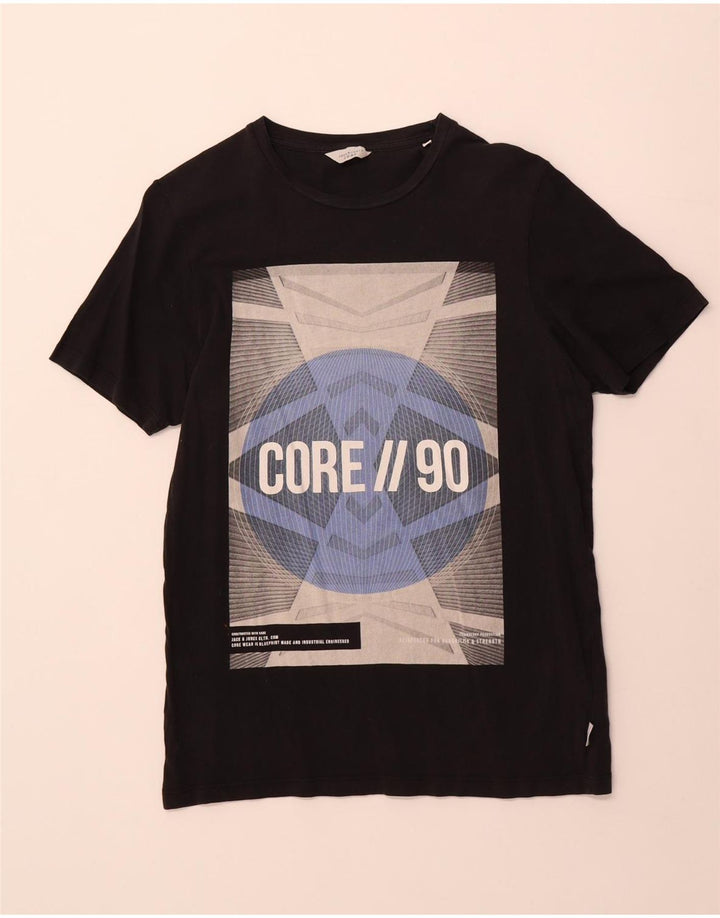 Tricou grafic Jack & Jones pentru bărbați Top mic bumbac negru