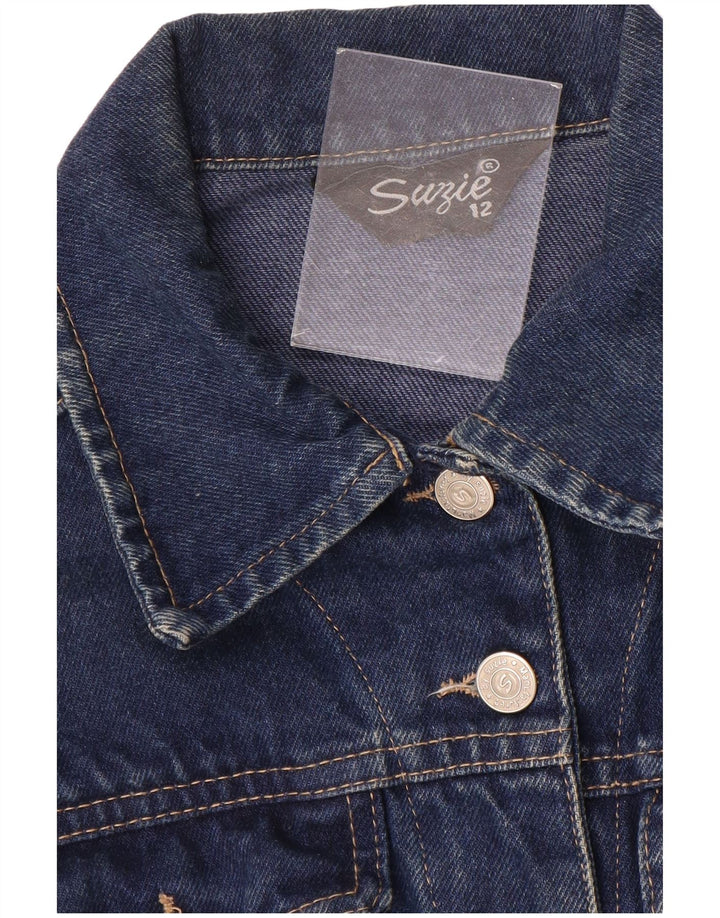 Jachetă de blugi pentru femei VINTAGE UK 12 Medium Bleumarin