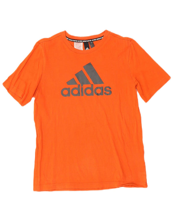Tricou cu grafică obișnuită pentru băieți Adidas Top 13-14 ani Sport din bumbac portocaliu
