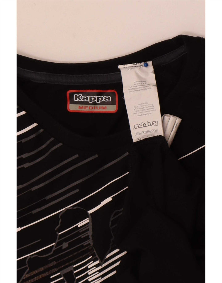 Tricou grafic pentru bărbați Kappa Top Medium Black Bumbac