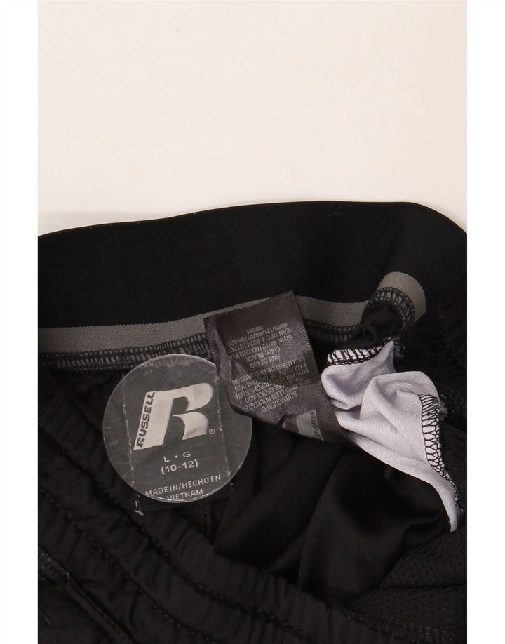 RUSSELL ATHLETIC Pantaloni scurți sport pentru băieți 10-11 ani, mari, negru, poliester