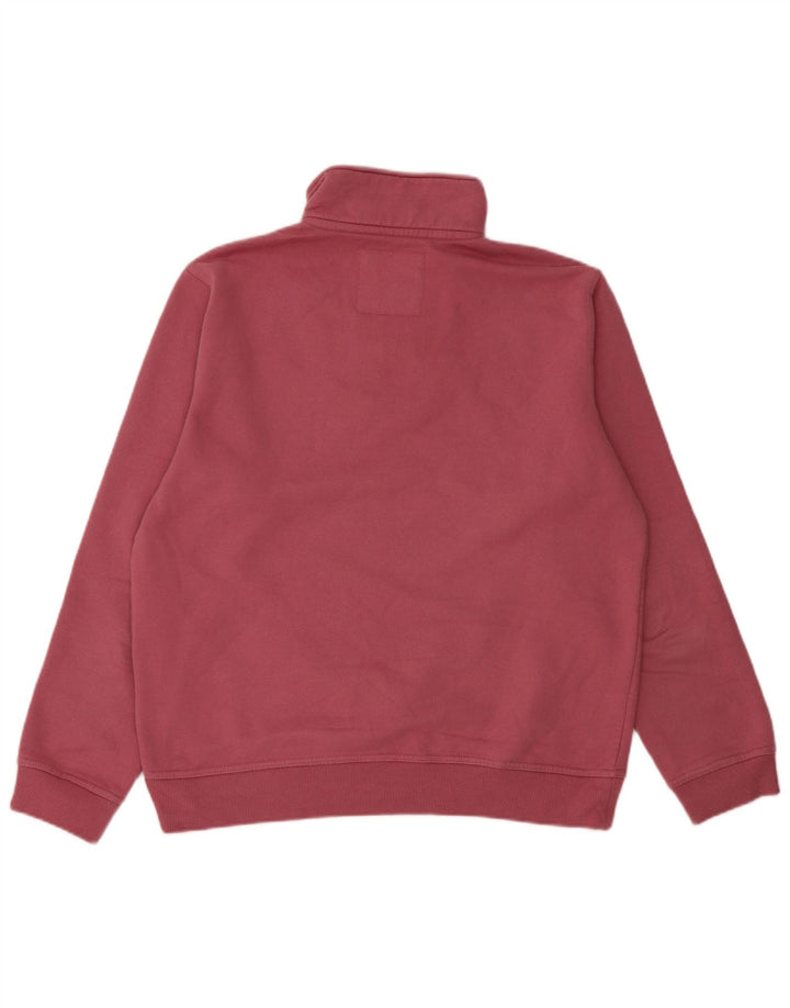 Crew Clothing Hanorac pentru femei cu fermoar și gât Pulover Bumbac roz mediu