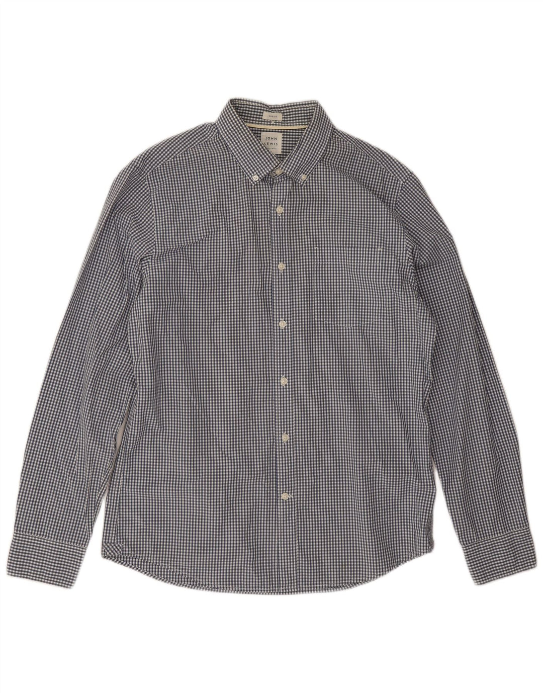Cămașă pentru bărbați John Lewis, slim fit, mare, bleumarin, din bumbac