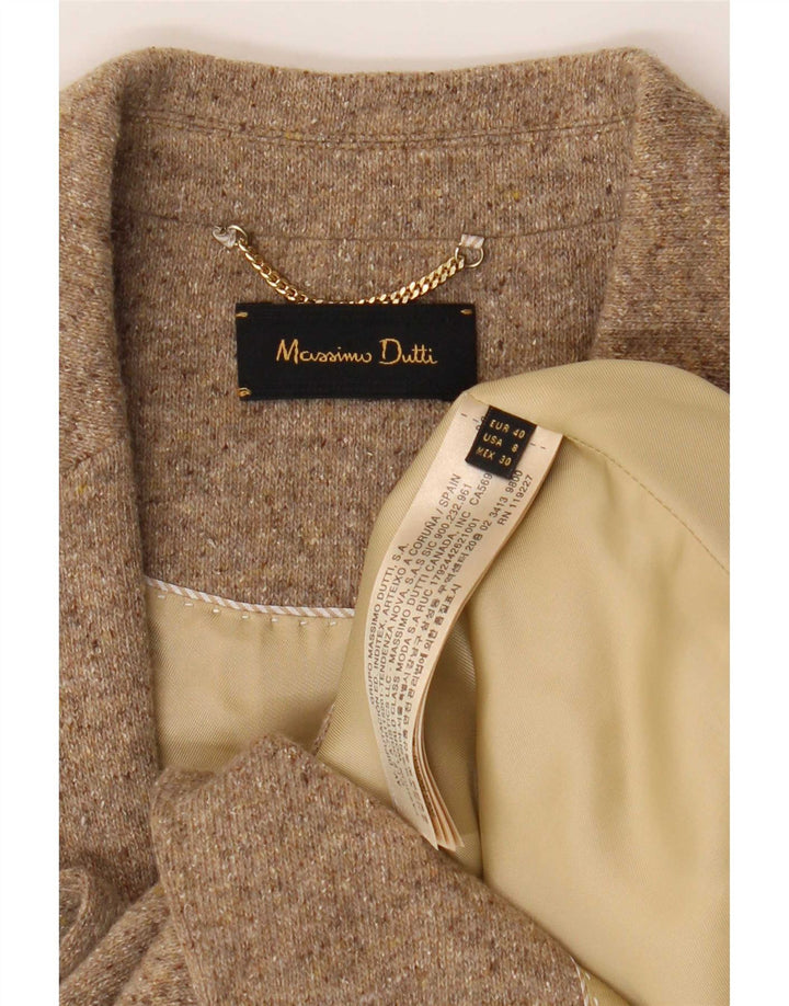 Jachetă pentru femei Massimo Dutti tricot cu 2 nasturi EU 40 Bej mediu cu pete