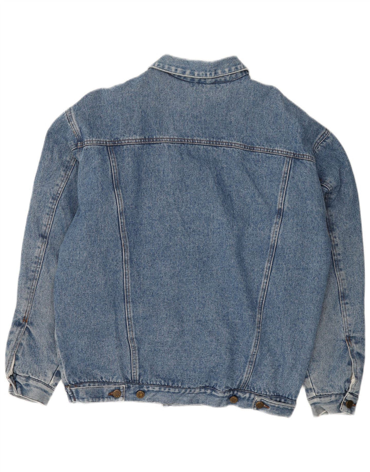 Jachetă din denim Sherpa pentru bărbați vintage UK 40 Large Blue