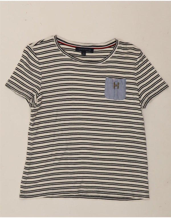 Tricou pentru femei Tommy Hilfiger Top UK 14, bumbac cu dungi albe mari