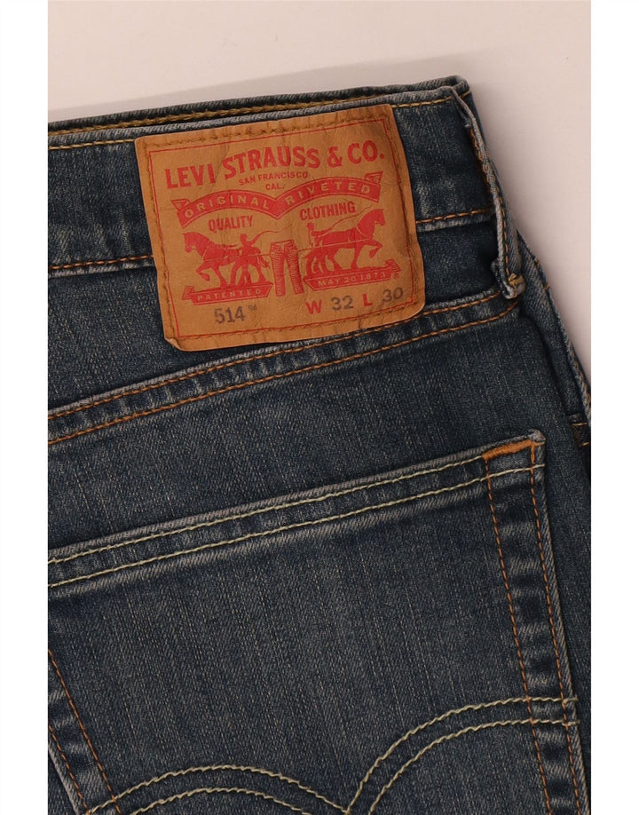 Blugi drepti pentru bărbați LEVI'S 514 W32 L30 Bumbac albastru