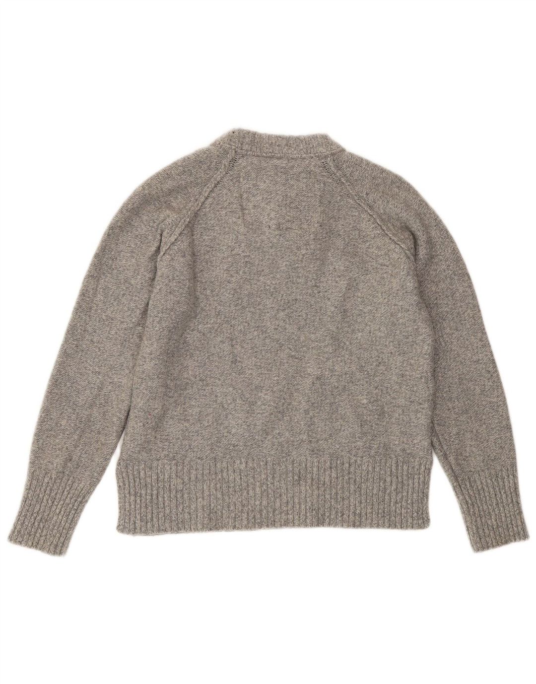 Pulover Superdry pentru femei cu decolteu triplu UK 10, lână gri mică