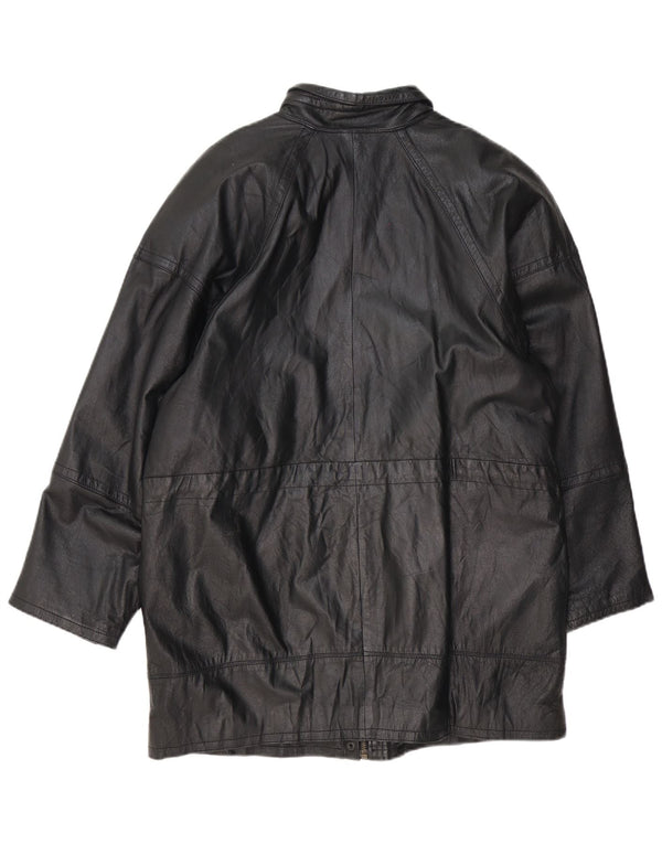Geaca de piele vintage pentru femei EU 40 Medium Black