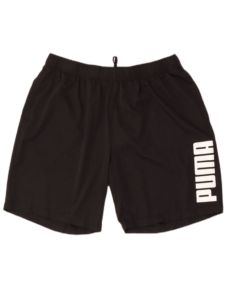 Pantaloni scurți sport grafic Puma pentru bărbați 2XL, poliester negru