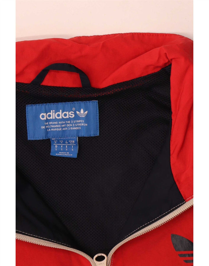 Jachetă de top pentru trening cu grafică Adidas pentru bărbați, albastru mic, color block