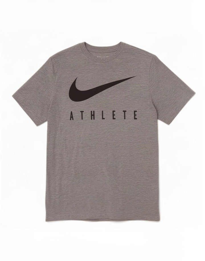 Tricou grafic Nike Dri Fit pentru bărbați Top Medium Gri din poliester cu pete