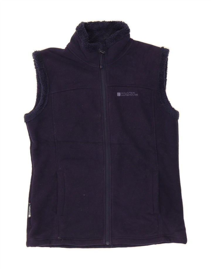 MOUNTAIN WAREHOUSE Womens Fleece Gilet UK 12 Medium  Navy Blue Polyester Vintage Mountain Warehouse and Second-Hand Mountain Warehouse from Messina Hembry 
