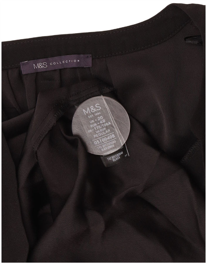 Rochie schimbătoare pentru femei Marks & Spencer cu mâneci 3/4 UK 20 2XL poliester negru
