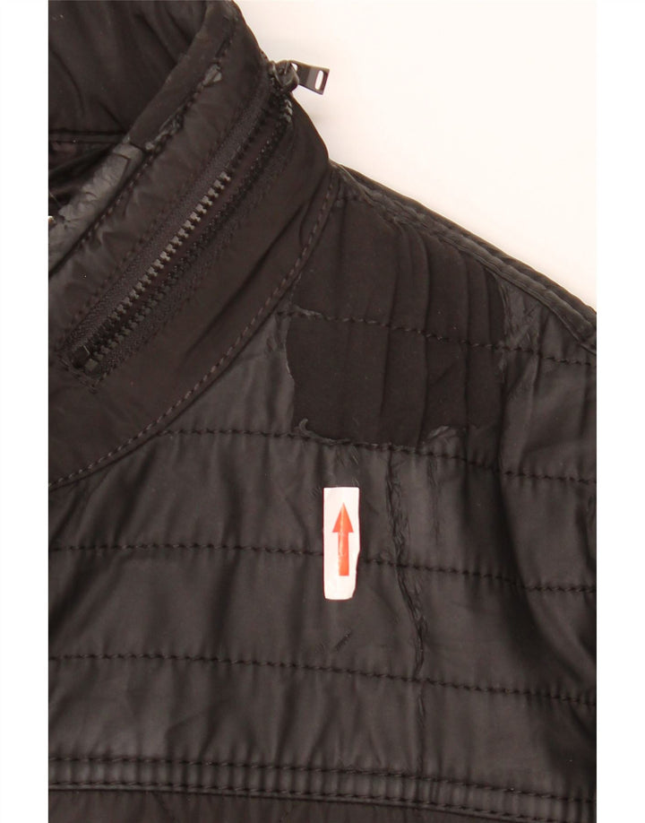 Jachetă matlasată cu glugă pentru bărbați ZARA UK 38 Medium Black