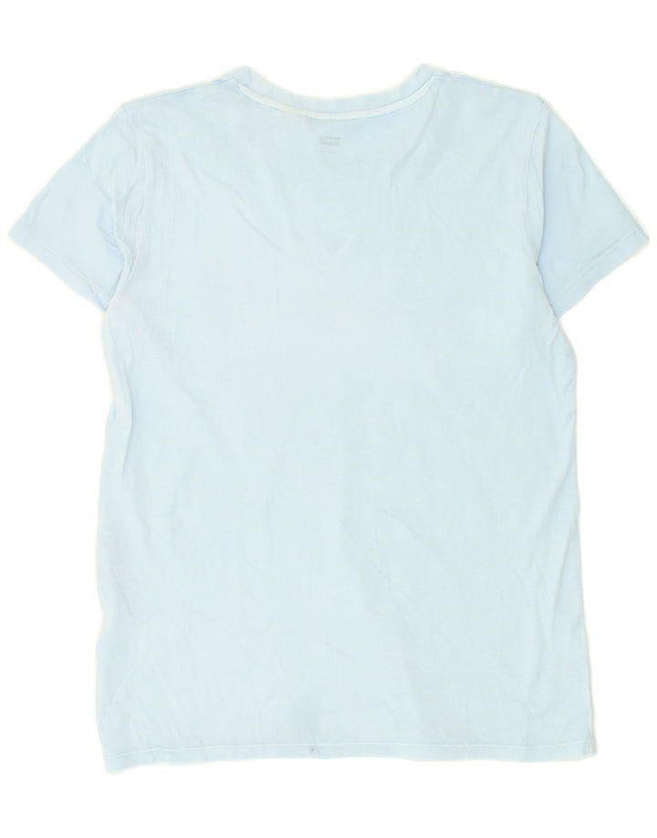 LEVI'S Womens Graphic T-Shirt Top UK 10 Small Blue | Vintage Levi's | Thrift | Second-Hand Levi's | Used Clothing | Messina Hembry 