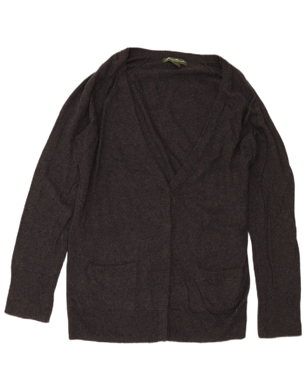 Pulover cardigan pentru femei Eddie Bauer UK 16 mare bumbac gri