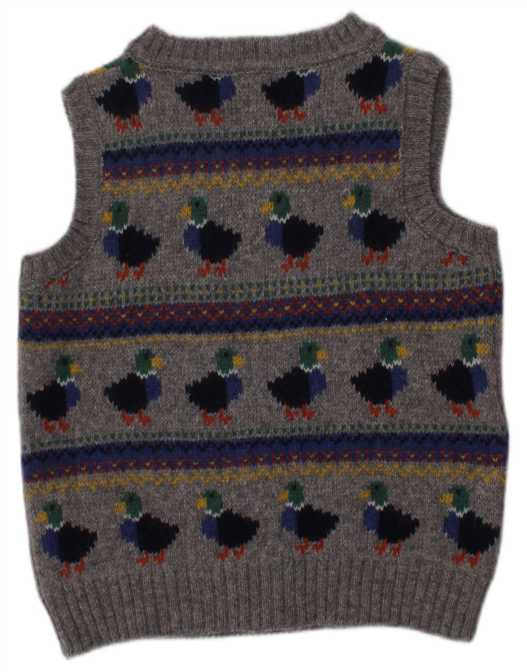 JOJO MAMAN BEBE Vestă băieți Tank Top 2-3 ani Gri Fair Isle Lambswool