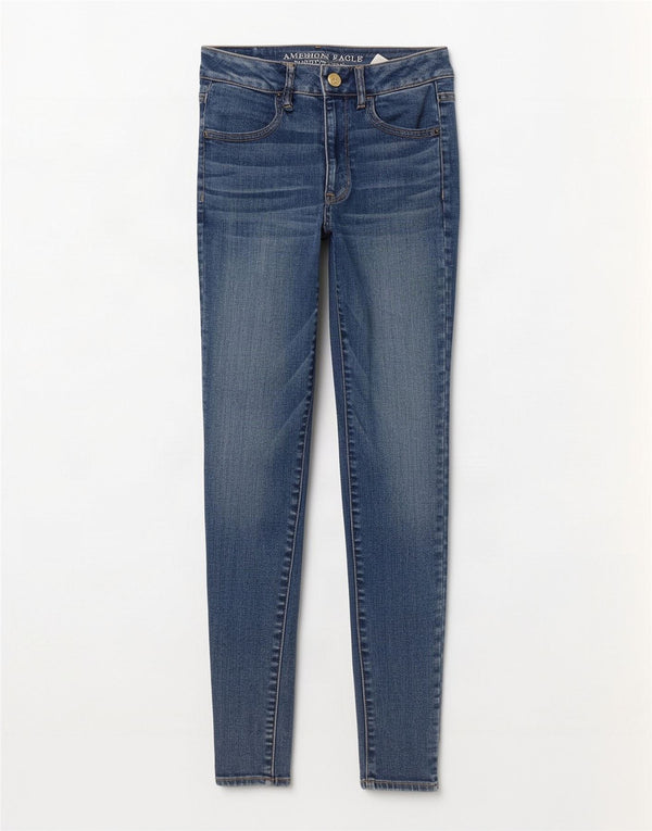 Blugi Jegging Super Strech pentru femei American Eagle UK 6 XS W26 L30 Albastru