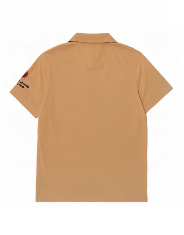 Tricou polo cu grafică pentru bărbați La Martina, mare, bej, bumbac