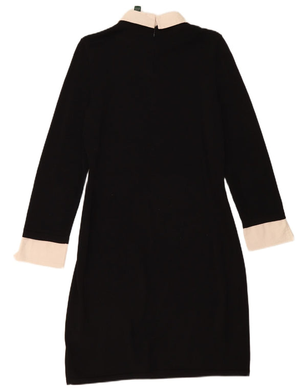 Rochie polo cu mânecă lungă pentru femei Ralph Lauren UK 12 Medium Black Colorblock