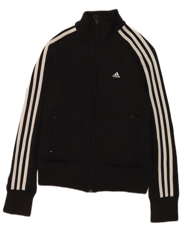 Jachetă de trening pentru femei Adidas UK 10 Poliester negru mic