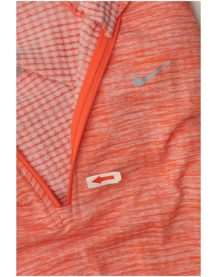 Top de trening Nike Dri Fit Pullover pentru femei UK 14 Medium Orange Flecked
