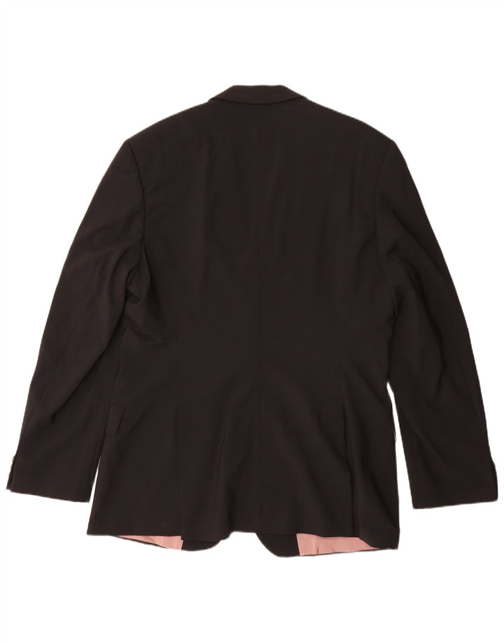 Jachetă blazer pentru bărbați Hugo Boss cu 2 nasturi US 46 3XL Lână neagră