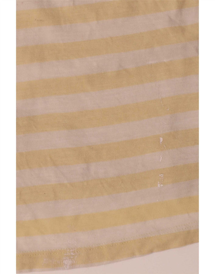 Tricou Jack & Jones pentru bărbați Top din bumbac cu dungi galbene medii