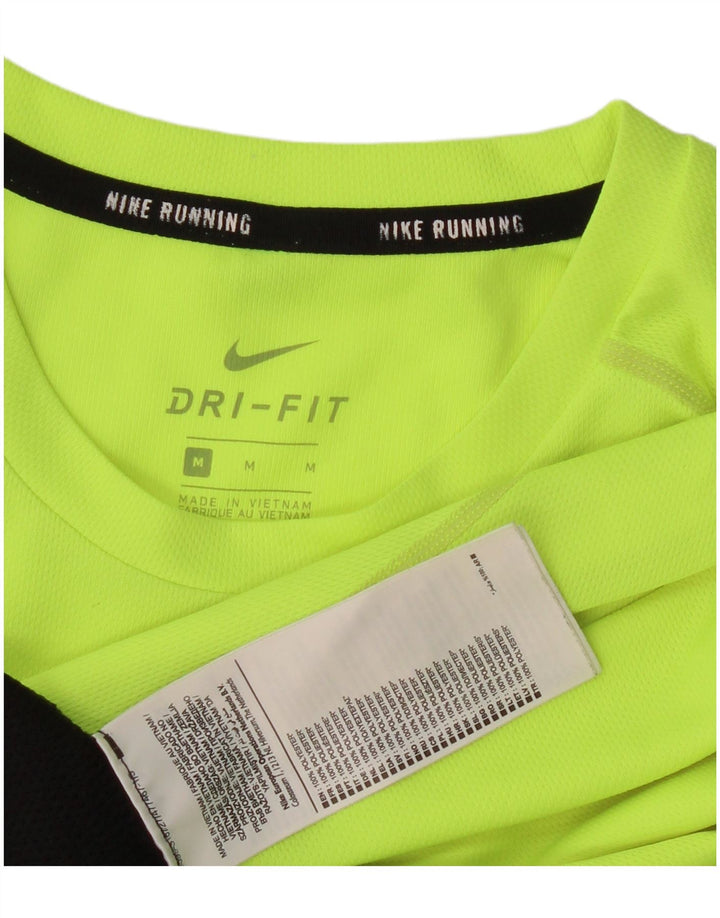 Tricou pentru bărbați Nike Dri Fit Top cu mânecă lungă, verde mediu, poliester color bloc