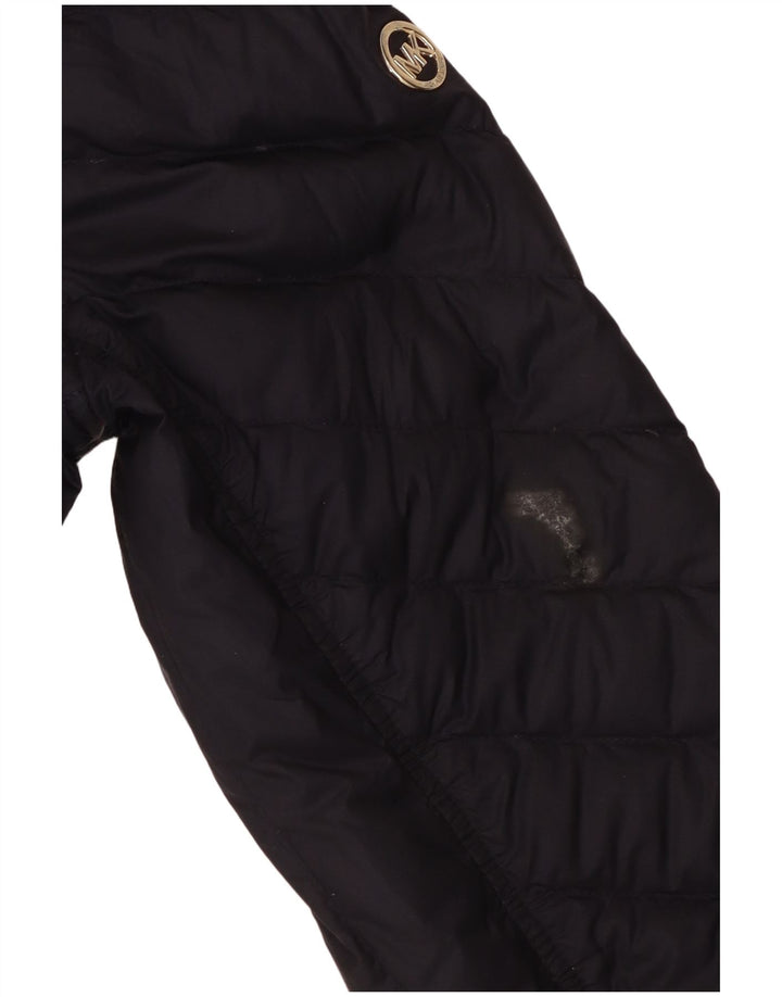 Jachetă căptușită cu glugă Michael Kors pentru femei UK 14 Poliester bleumarin mediu