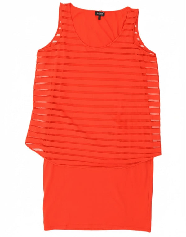 Armani Jeans Rochie Fără Mâneci pentru Damă EU 46 XL Bumbac cu dungi portocalii