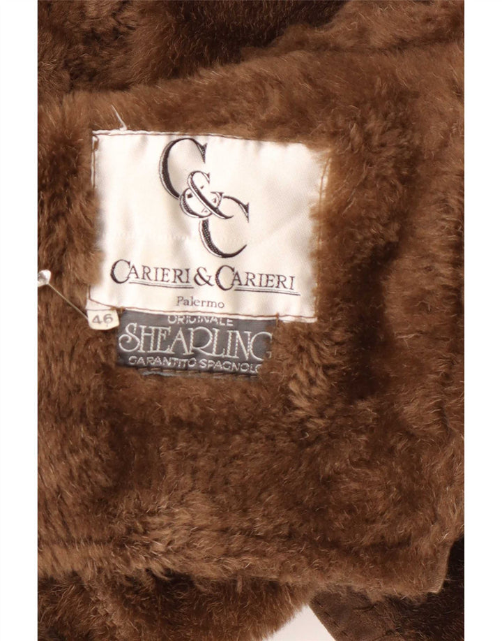 Palton din shearling pentru bărbați Carieri&Carieri IT 46 mic maro