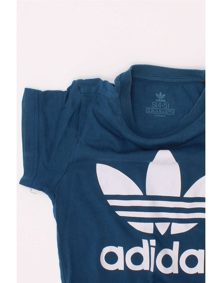 Tricou grafic Adidas Băieți Top 4-5 Ani Mic Albastru