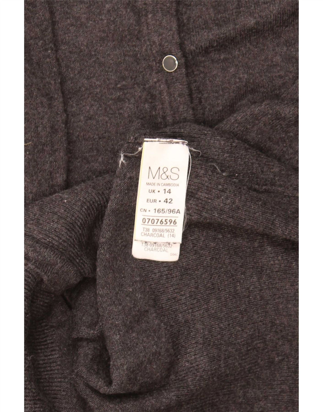 Pulover cardigan pentru femei Marks & Spencer UK 14 Medium Gri Viscose