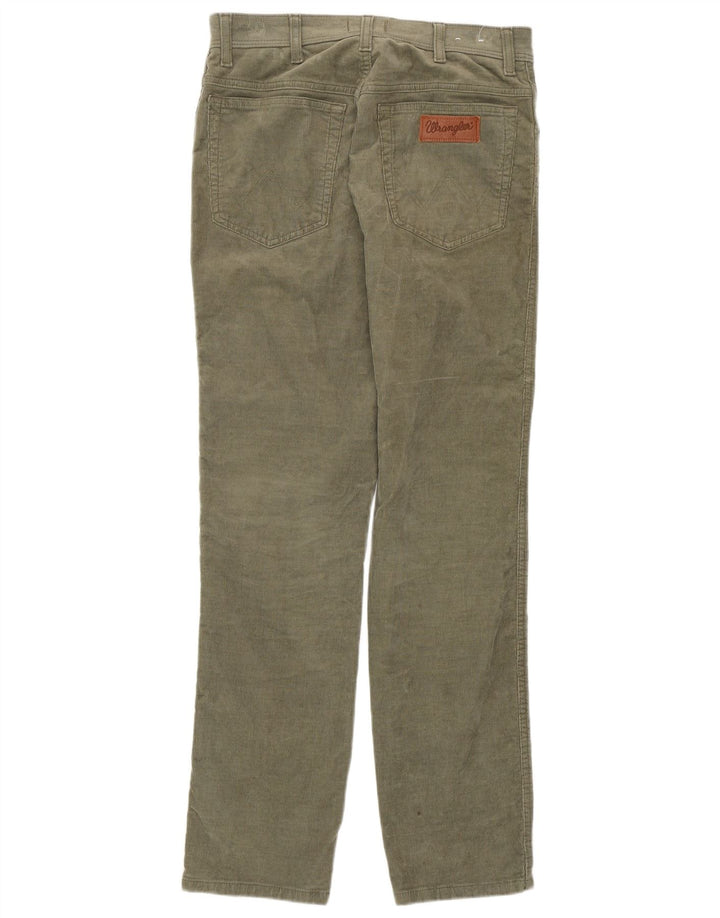Pantaloni Wrangler pentru bărbați, Texas Slim Fit, din velur, L32 L32, bumbac verde