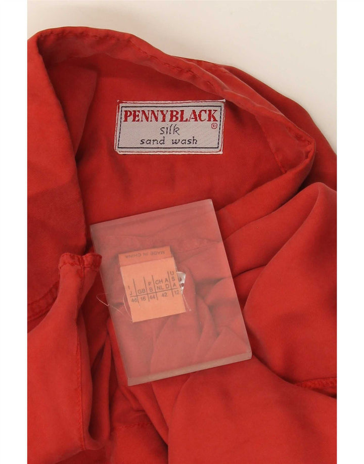 Bluză cămașă pentru femei Penny Black UK 16 Mătase mare roșie