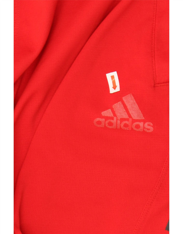 Pantaloni scurți sport Aeroready Adidas pentru bărbați, poliester roșu mare