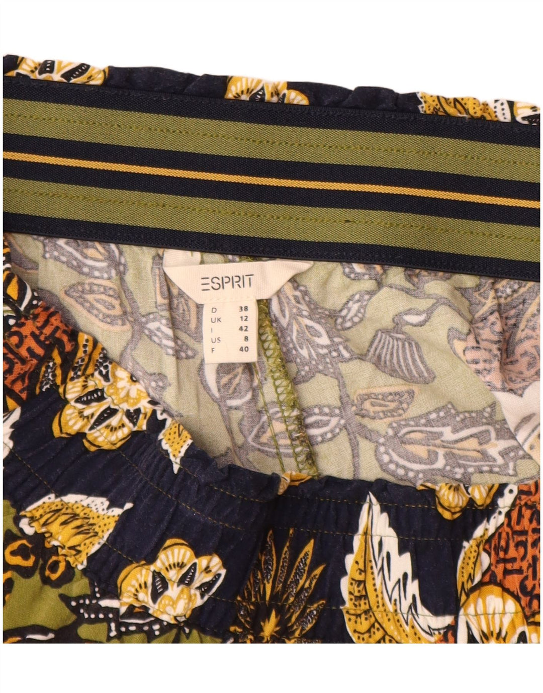 Pantaloni Esprit pentru femei UK 12 Medium W30 L30 Multicolor Floral Viscose