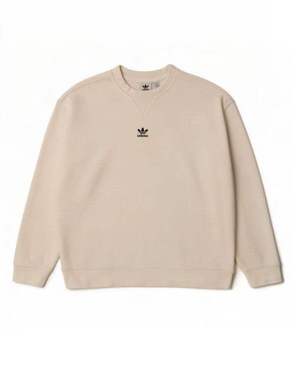 Pulover supradimensionat pentru femei Adidas UK 6 XS Bumbac alb