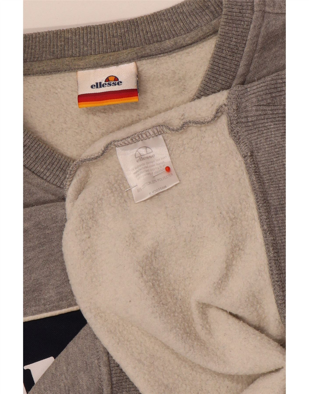 Hanorac grafic pentru bărbați Ellesse Pulover mic, gri, bumbac color bloc